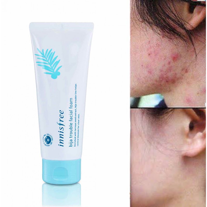 komposisi innisfree bija trouble facial foam