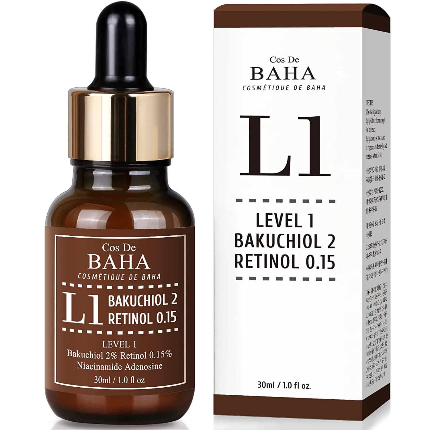 Cos De BAHA Level 1 Bakuchiol 2 Retinol 0.15 30ml