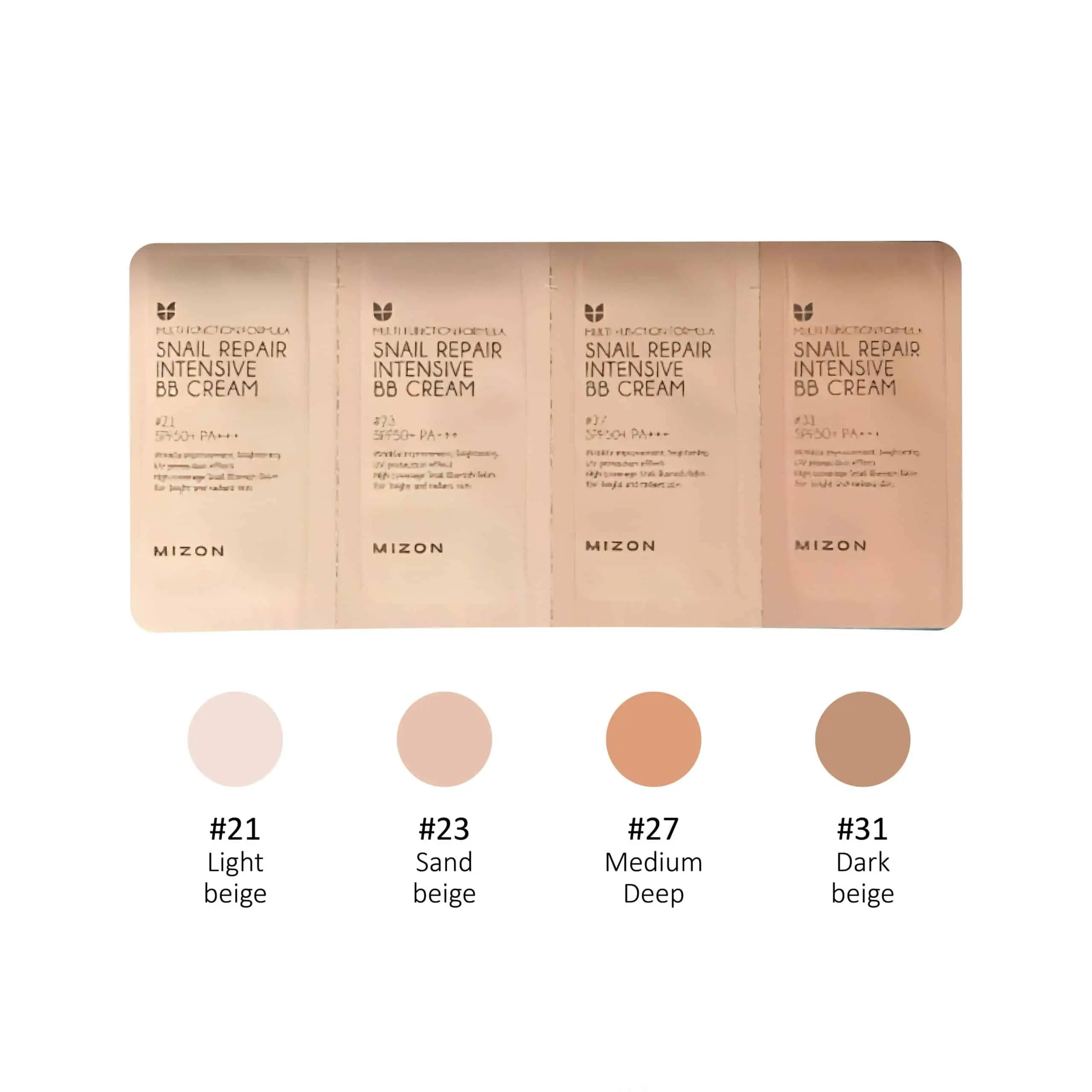 Mizon BB cream sachet shade 21,23,27,31
