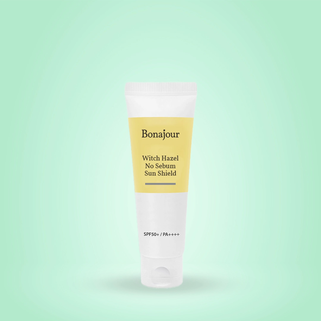 BONAJOUR Witch Hazel No Sebum Sun Shield 40ml (Physical Sunblock, SPF50+/PA++++)